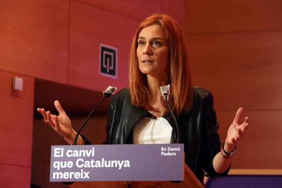 ECP candidate Jéssica Albiach at a campaign event (by Pere Francesch)